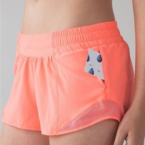 Lululemon Women's Coral Athletic Hotty Hot Shorts 2.5” size 4